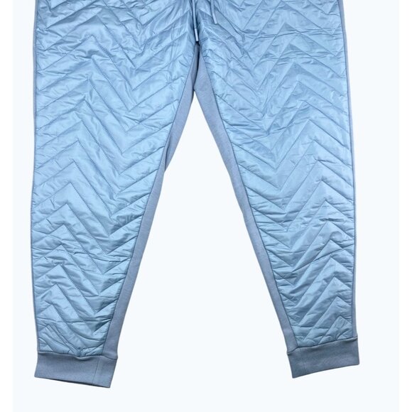 Athleta Womens Apres Ski Down Quilted Jogger Pants Heron Blue Drawstring 12P - Picture 5 of 16